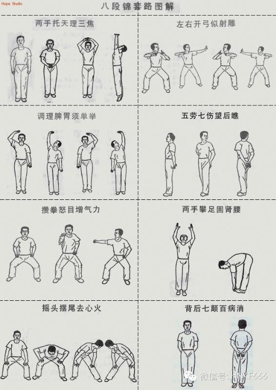 简易健身一一八段锦(附图)