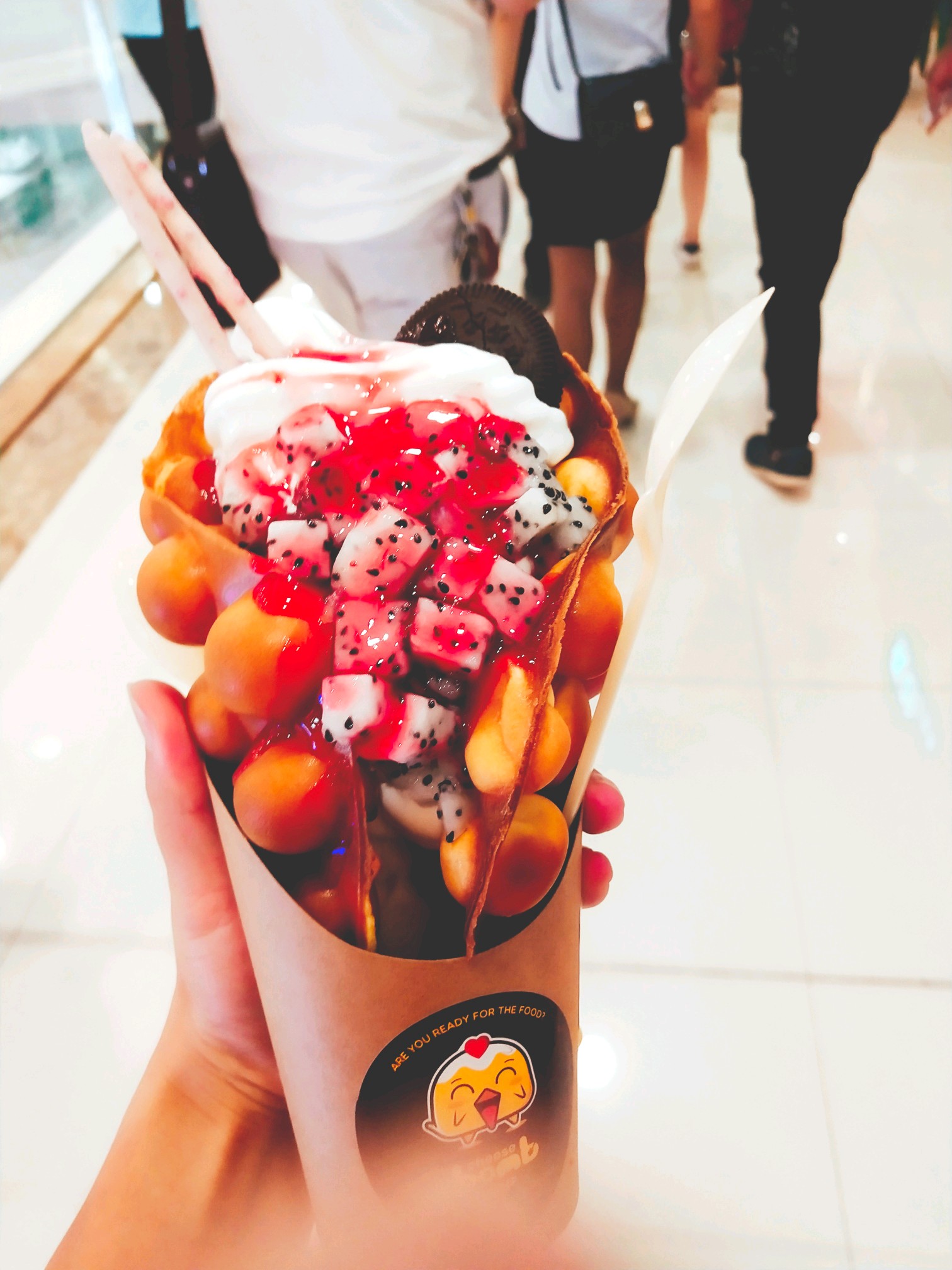 火龙果蛋仔冰淇淋