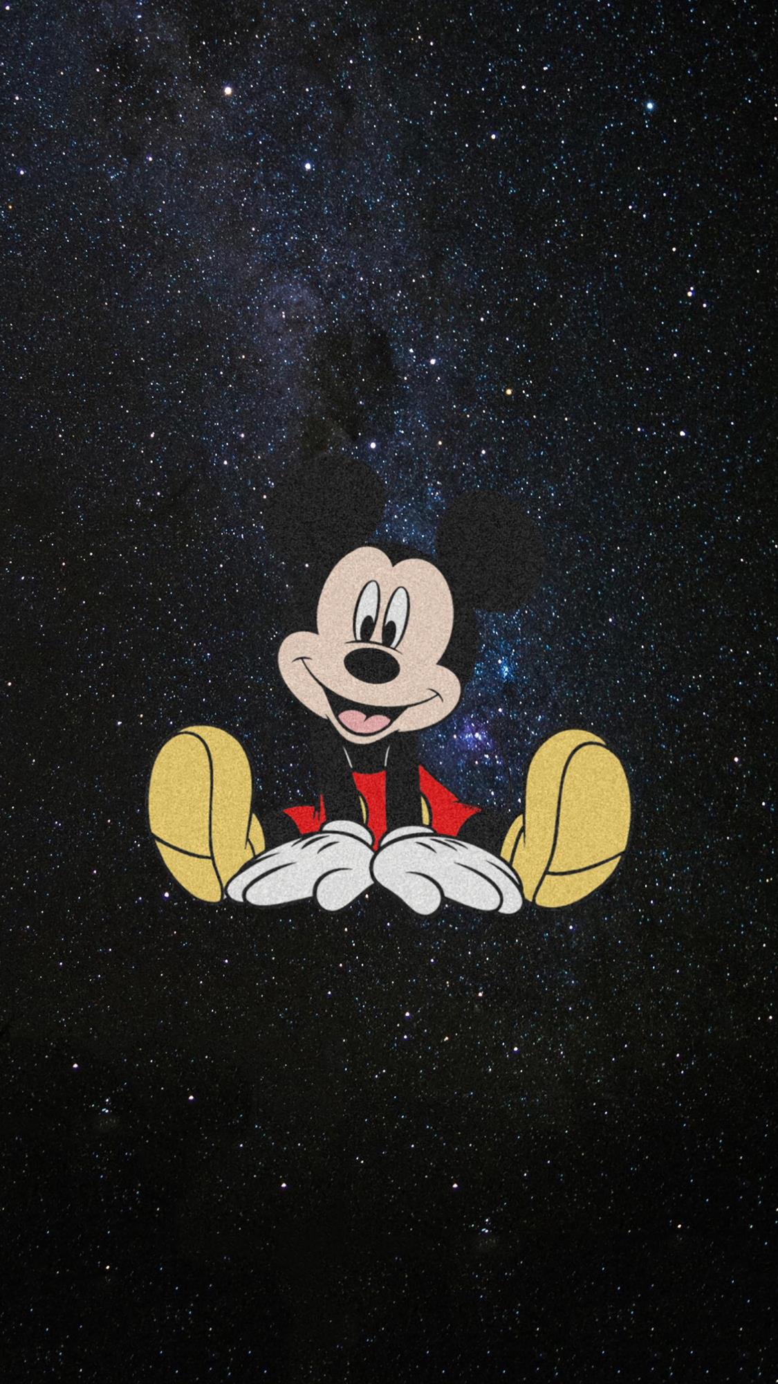 【壁纸】迪士尼萌物米奇遇上唯美星空精