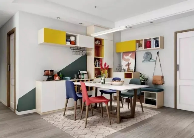 既解决了鞋柜的问题,又能解决餐厅置物的问题