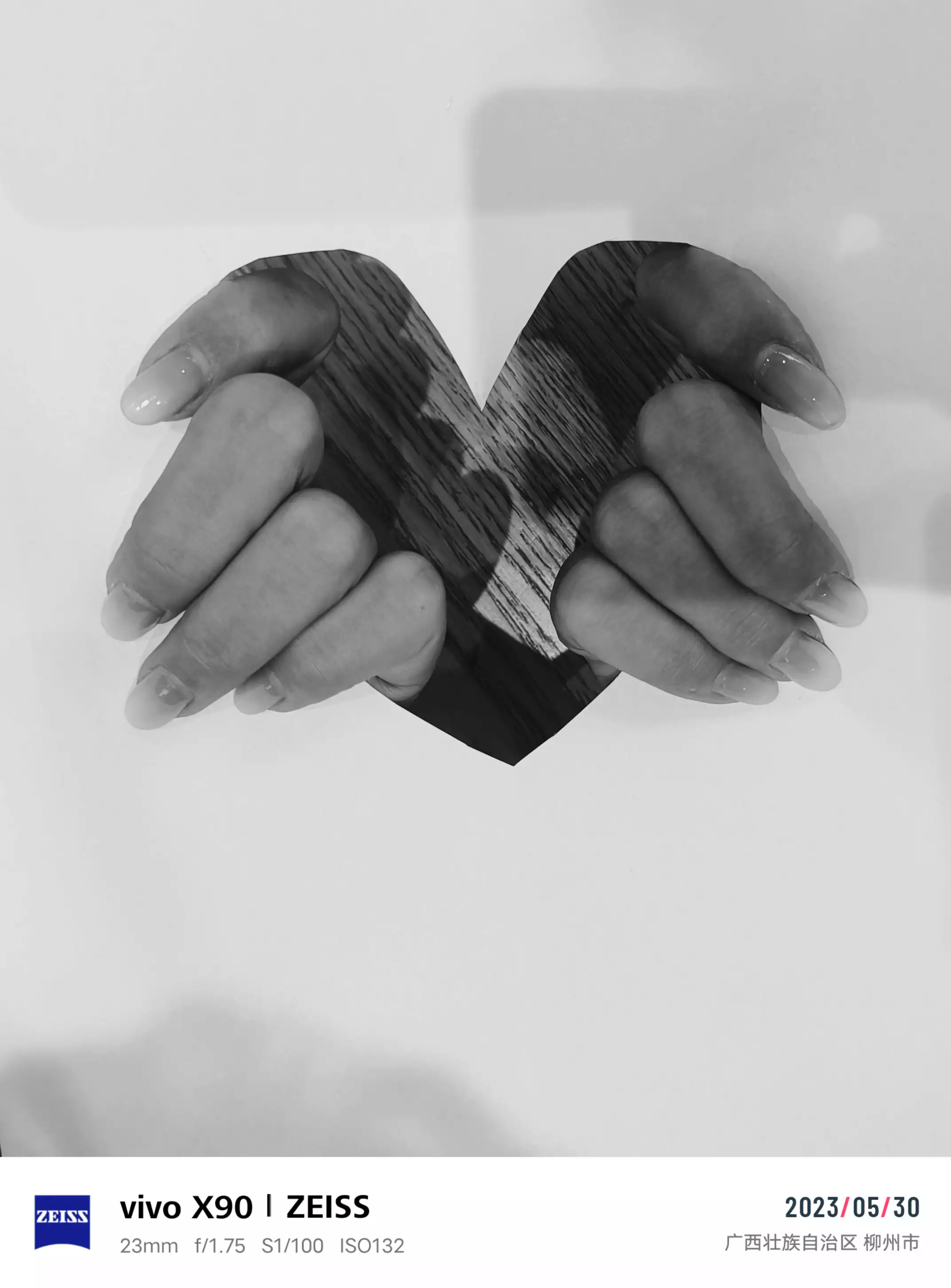 仿佛要将这颗心撕成两半,对称的构图,黑白色调的处理让画面更简洁,又